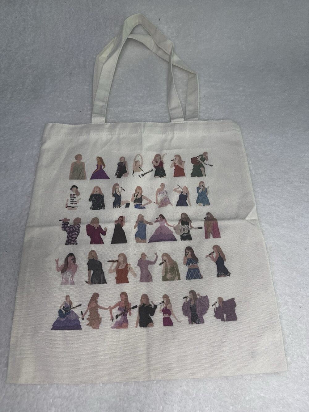 Double Sided Canvas Tote Bag Pop Music Icon 15x13 inches Taylor Swift Inspired